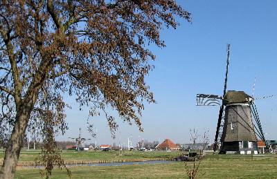 Uitgeest:Molen De Dog van de Castricummerpolder en De Kat van Polder de Zien