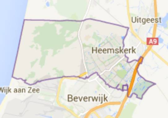 Gemeente Heemskerk - kaartje